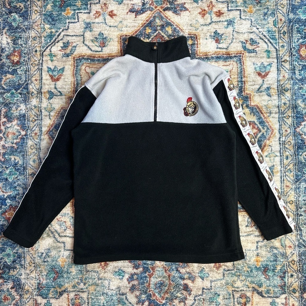 Vintage NHL Ottawa Senators 1/4 Zip-up Fleece Size XL
